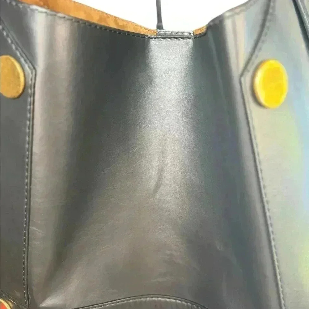 Stella Mc Cartney Stella Popper Bucket Bag Black Color Gold Hardware. - Picture 4 of 14